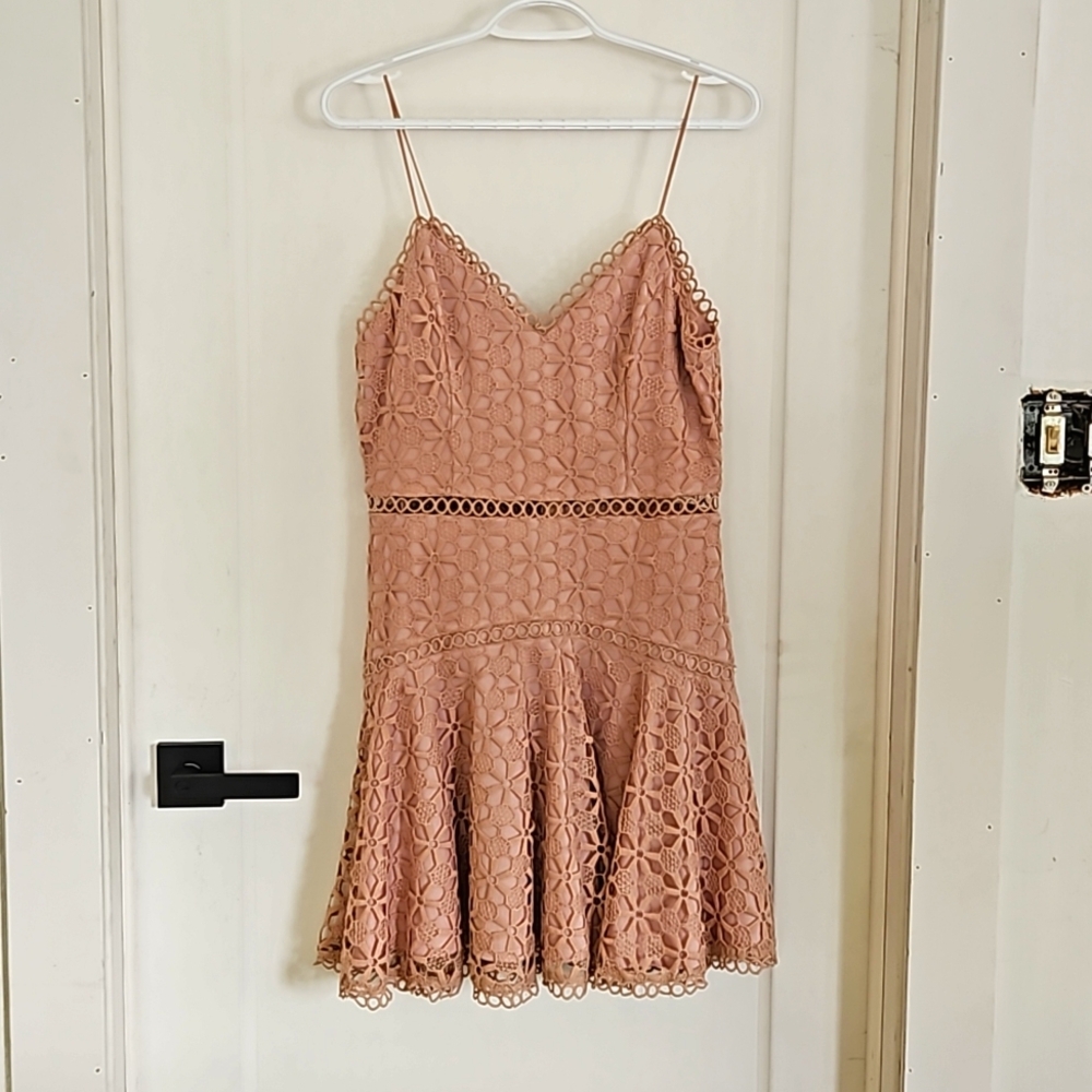 Love triangle crochet dress